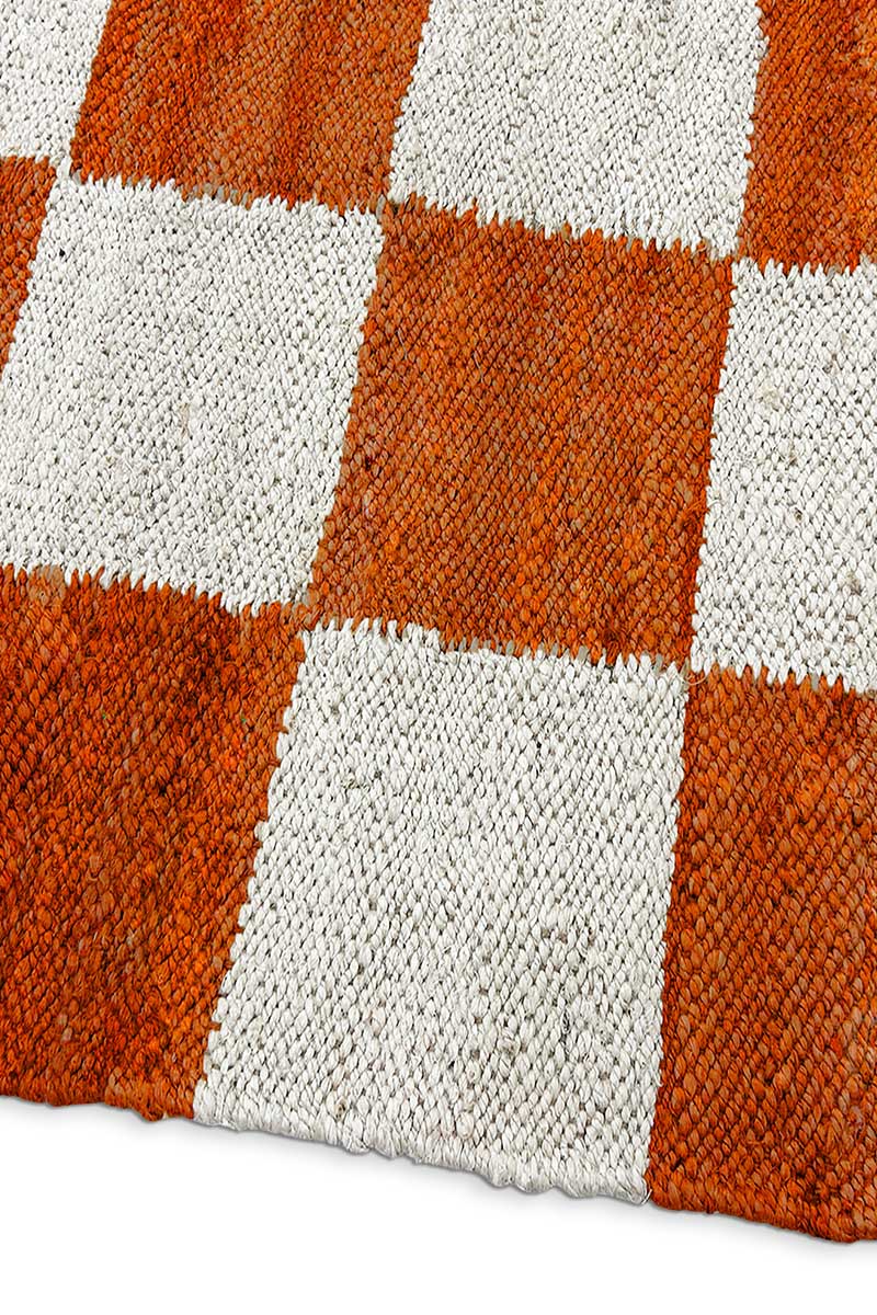 Jute Area Rug Hand Woven Jute Hemp Checkered Rug for Bedroom Area - Image 4