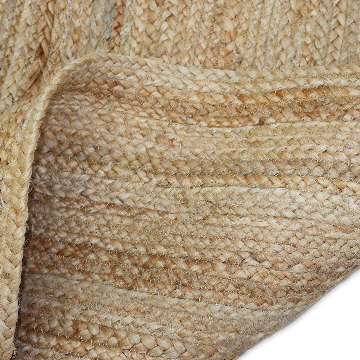 Solid Hand Braided Living Area Jute Rug - Image 3
