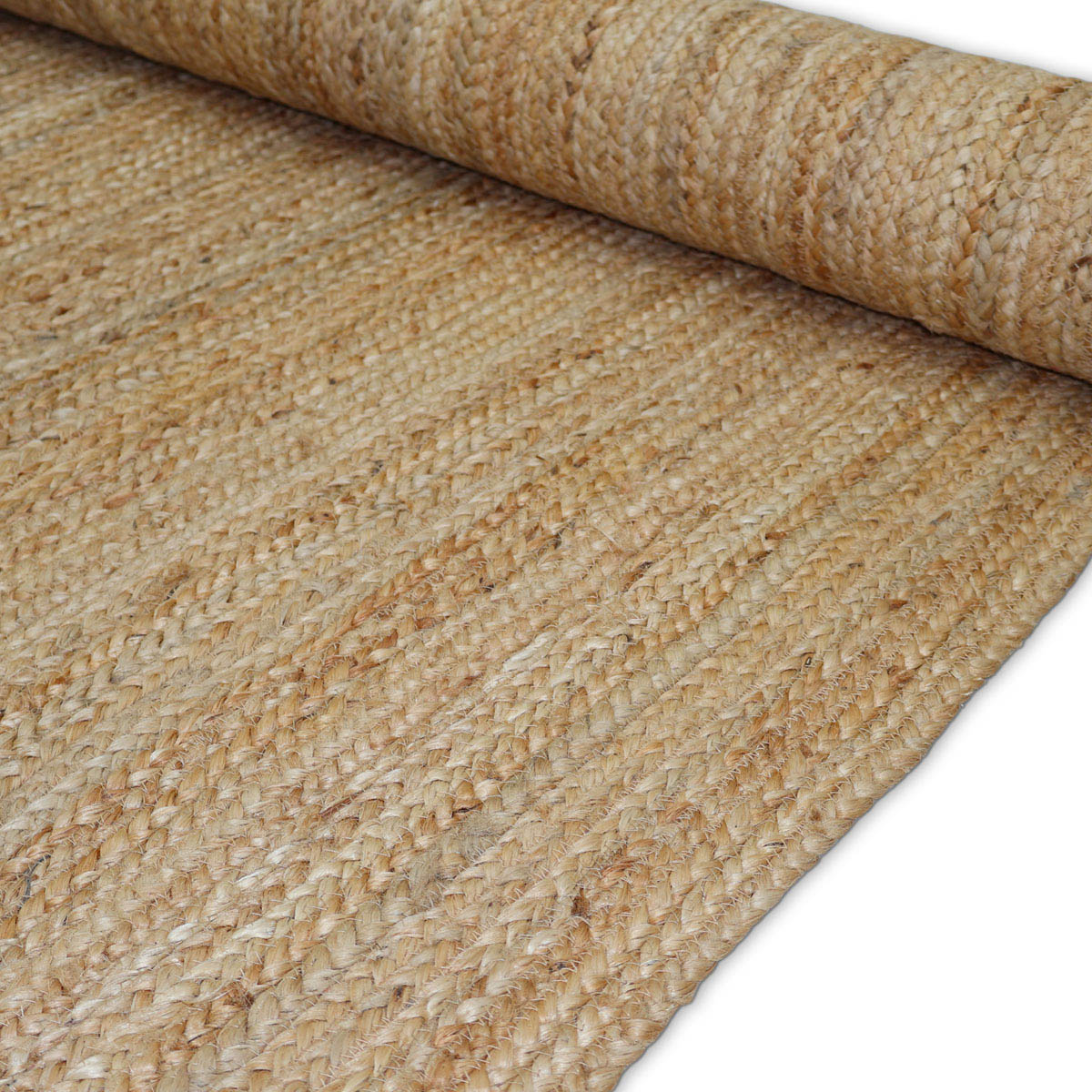 Solid Hand Braided Living Area Jute Rug - Image 4