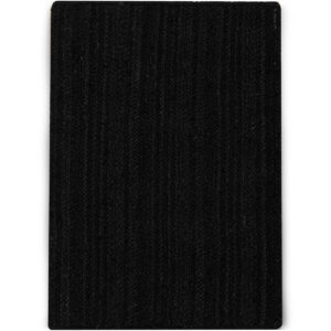 Hand Braided Solid Black Jute Rug Living Area Jute Rug