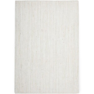 Braided Solid White Jute Rug Farmhouse, Living Area