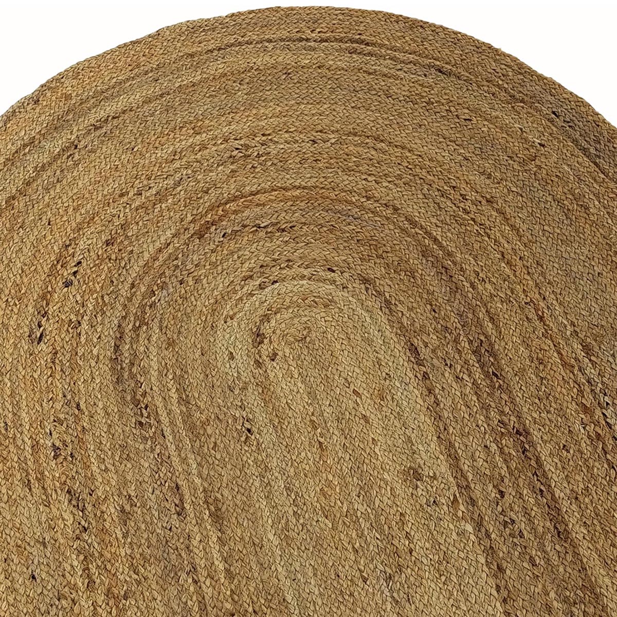 Beige Oval Hand-Braided Jute Rug Living Area Jute Rug - Image 5