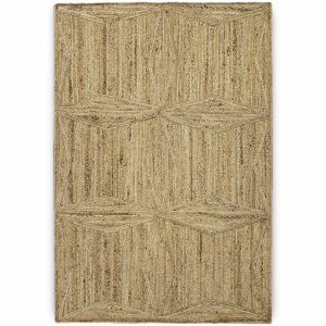 Hand Braided Solid Beige Jute Rug