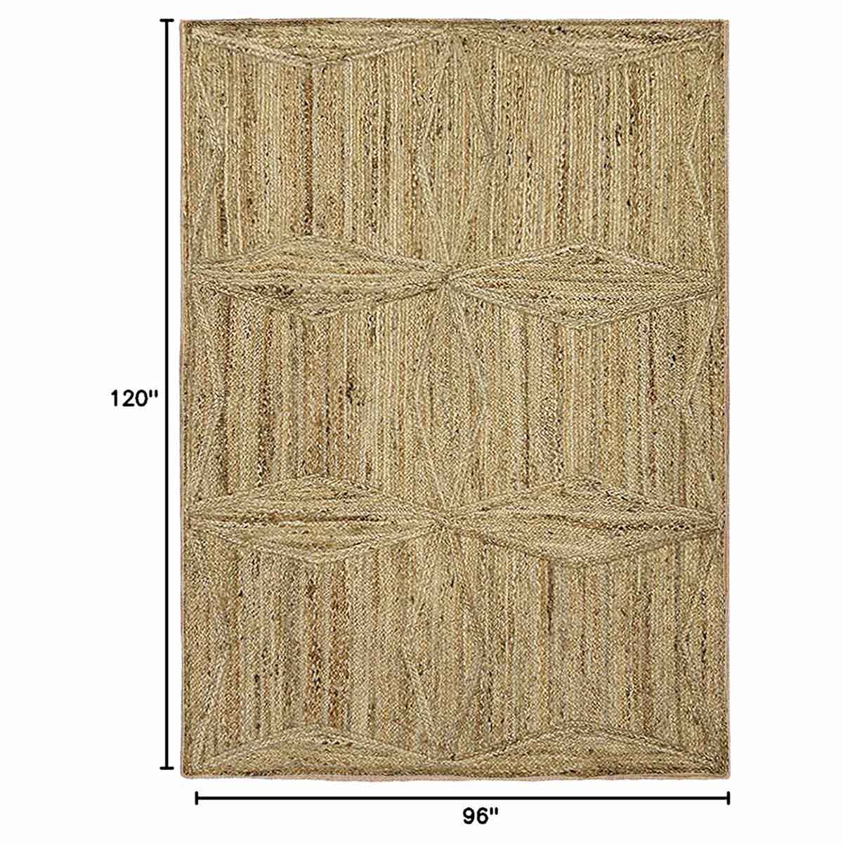 Hand Braided Solid Beige Jute Rug - Image 4